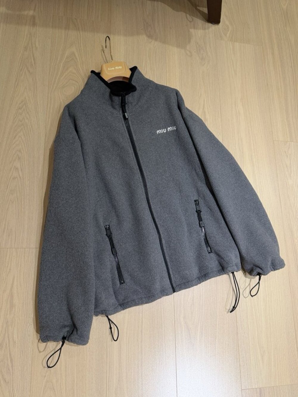 Women's Miu Miu Grey Teddy Coat Size S
